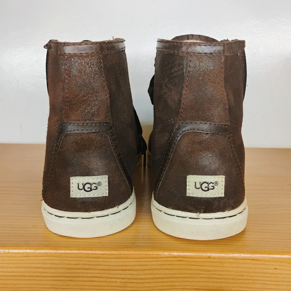 UGG Australia‎ Blaney Crystals Brown Leather Ankle Booties Womens Size 7 Shoes
